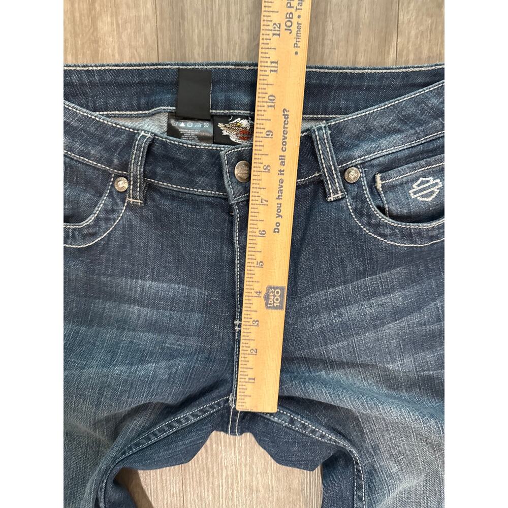 Harley Davidson Blue Bootcut Jeans Women's Size 8 - Picture 6 of 12